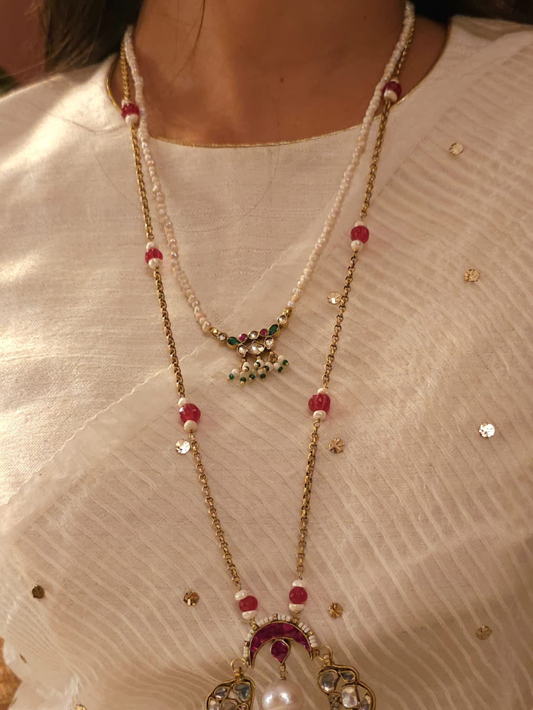 Bijapur pearl chain necklace