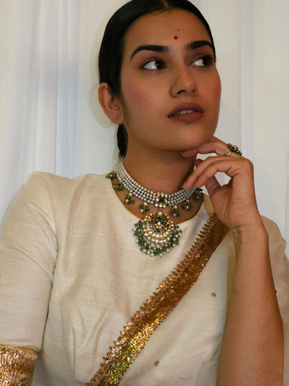 Utthapan jhanki choker necklace