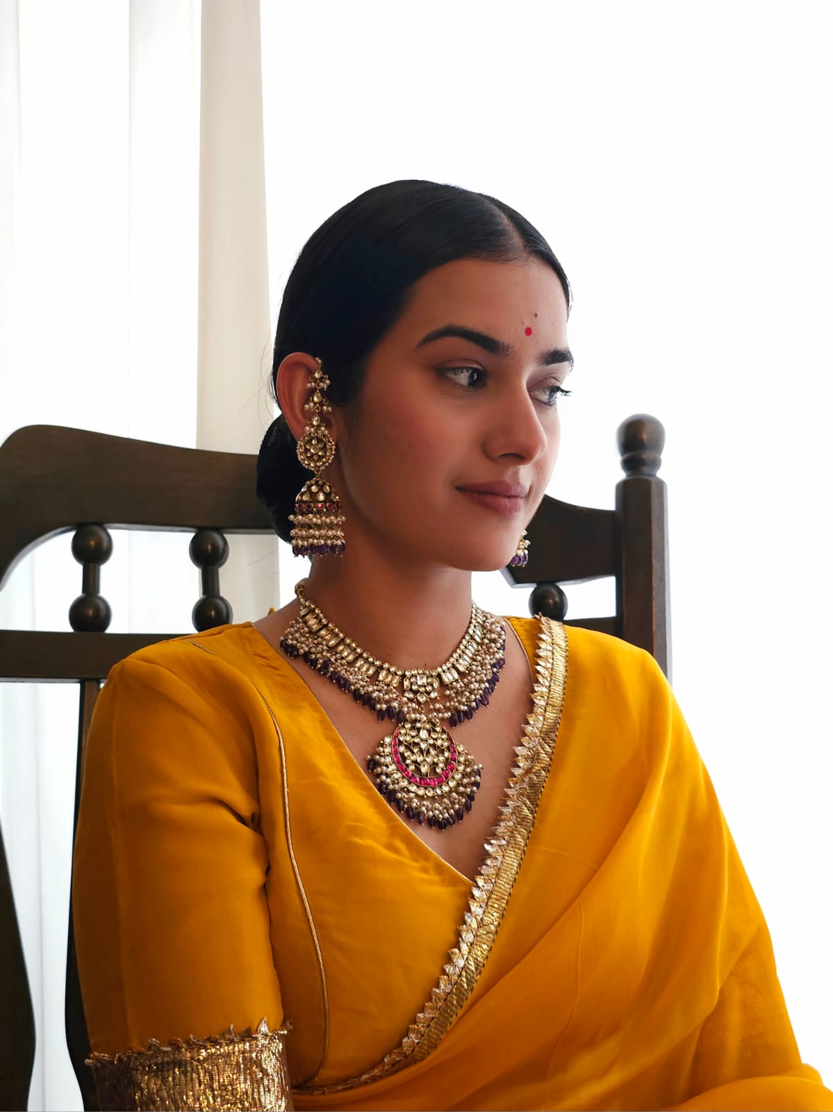 Shrinath ji amethyst jhumkas