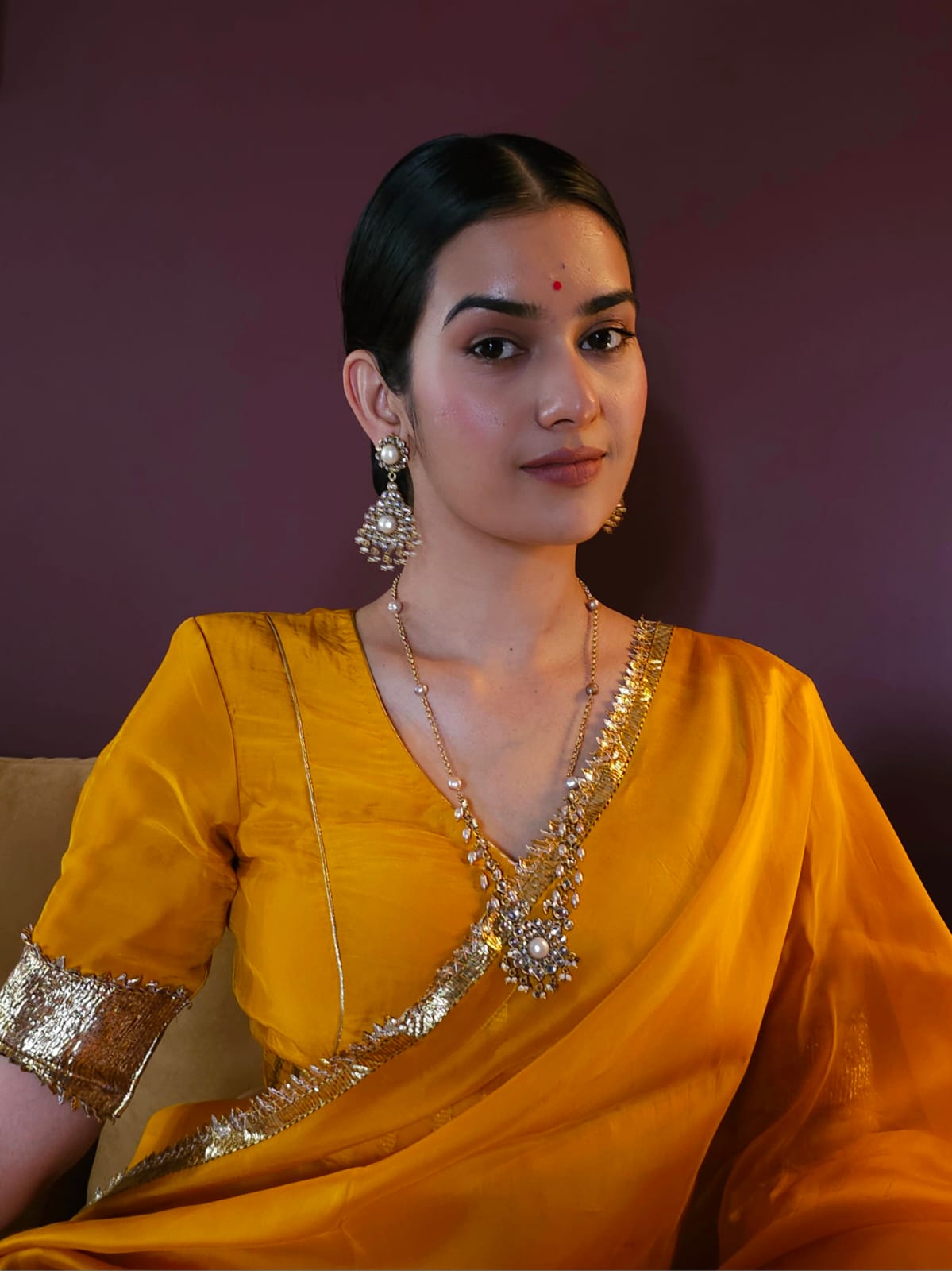 Sandhya jhanki pearl earrings