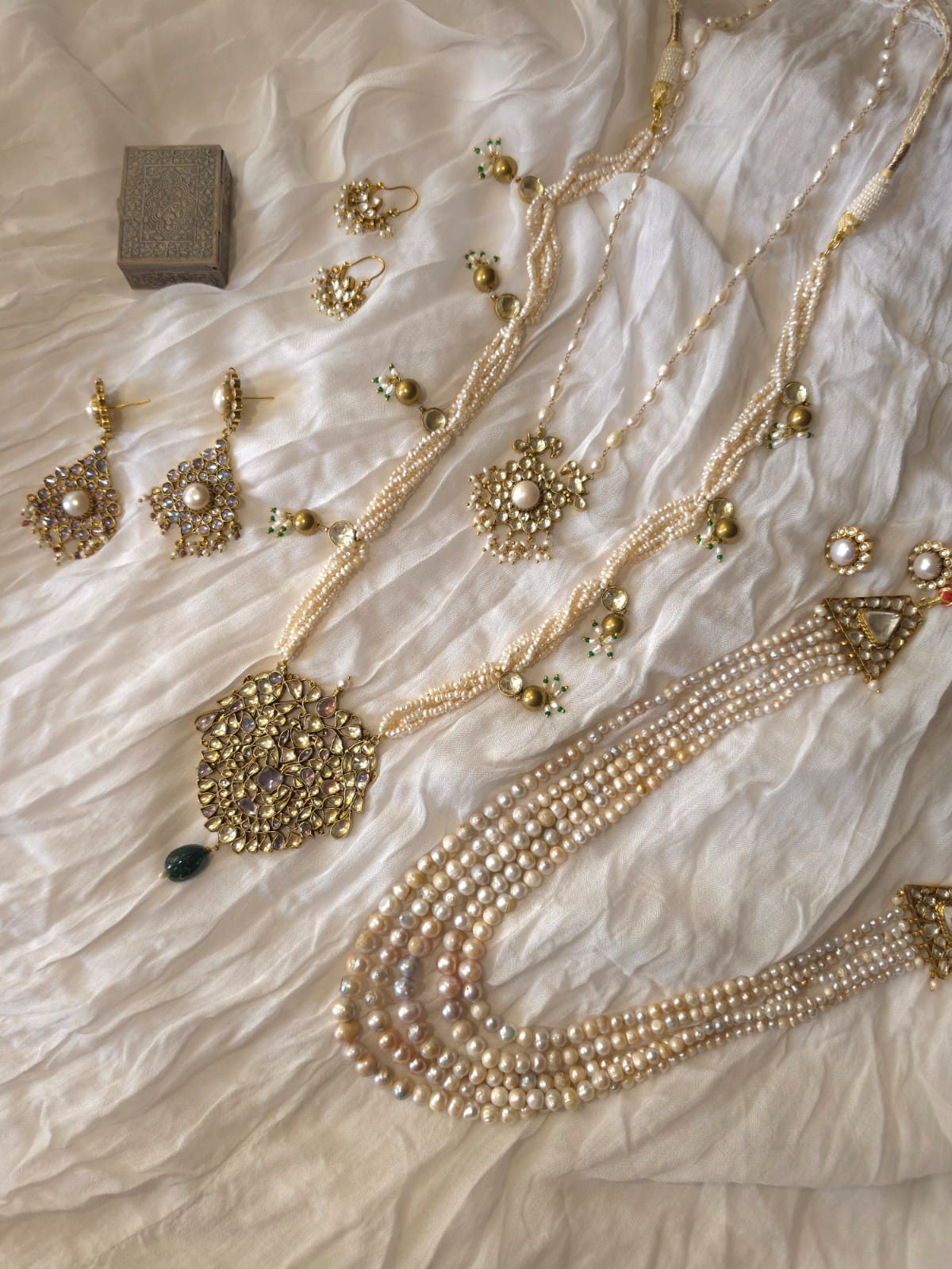Sandhya jhanki pearl earrings