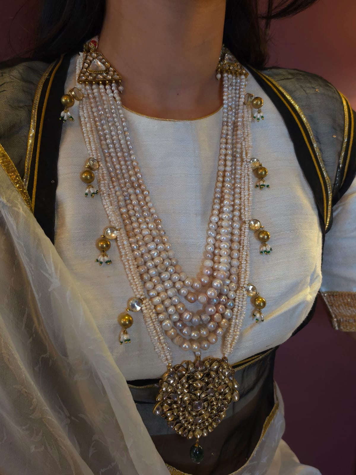 Maharaja unisex pearl necklace
