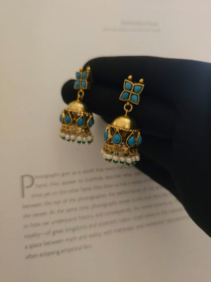 Amber turquoise choker set