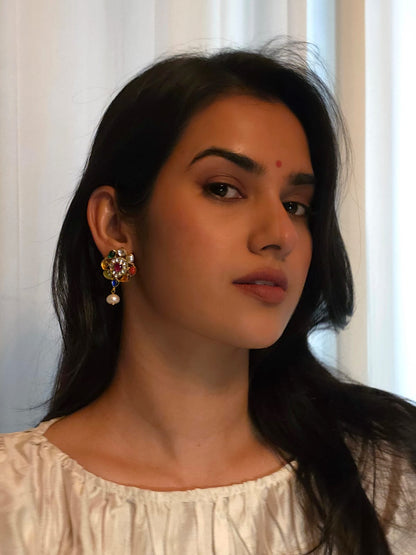 Navgraha pearl studs