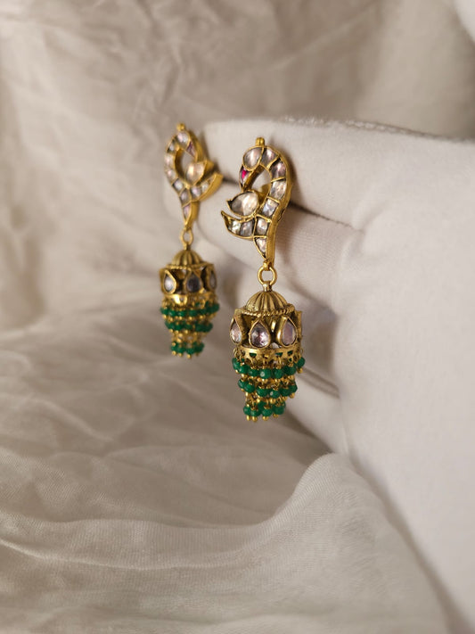 Pepper queen green jhumkas