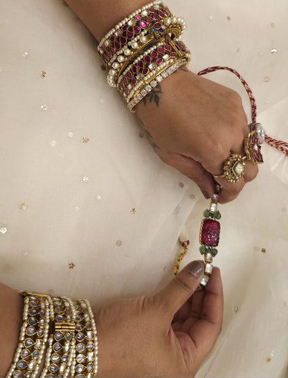 Gokhru pearl bangle