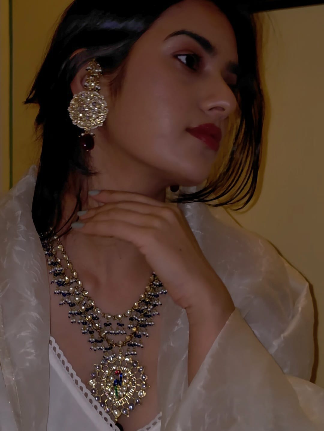 Ruh-kashmir empress earrings