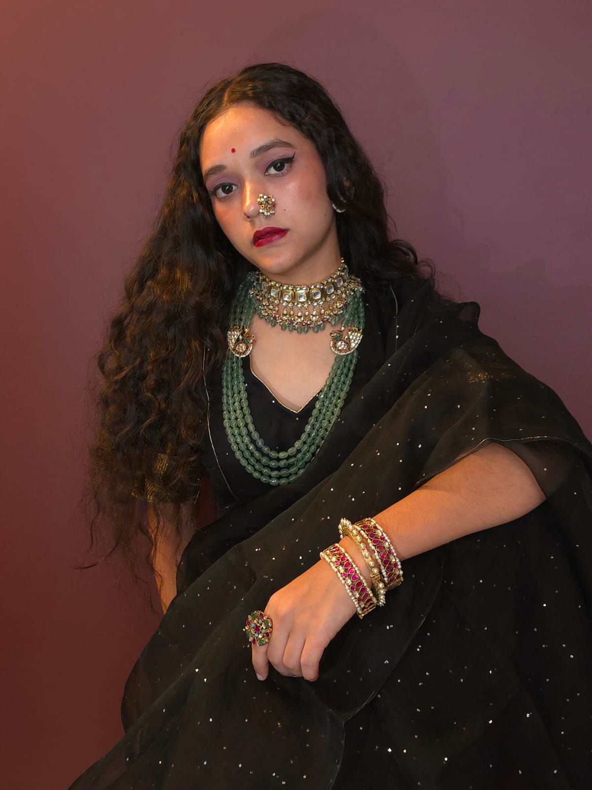 Mahamayur fern necklace