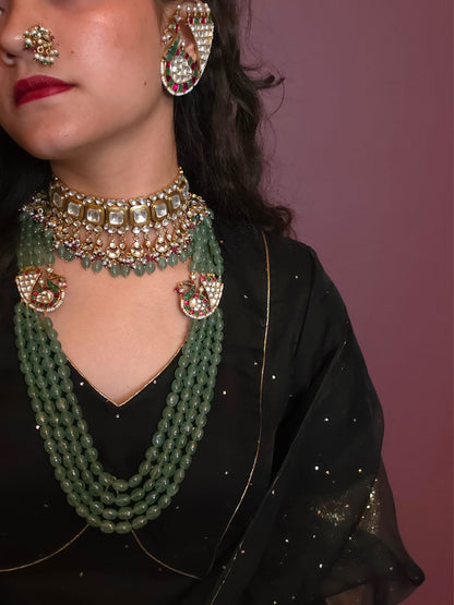 Mahamayur fern necklace