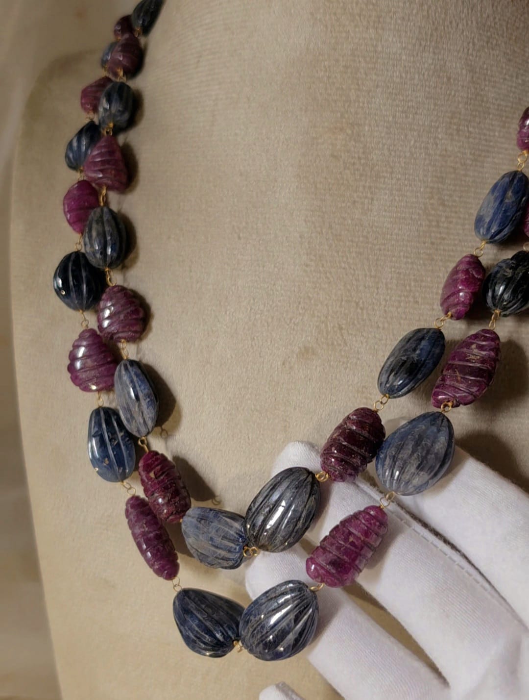 Sapphire ruby necklace