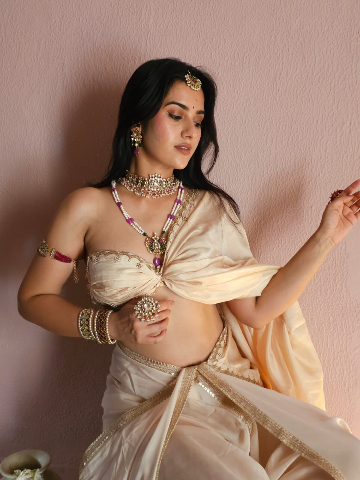 Mahamayur choker necklace set