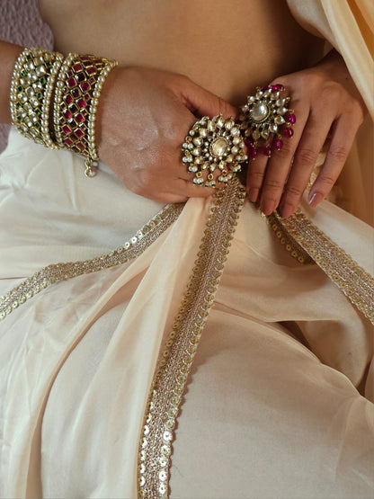 Abhaneri red cocktail ring