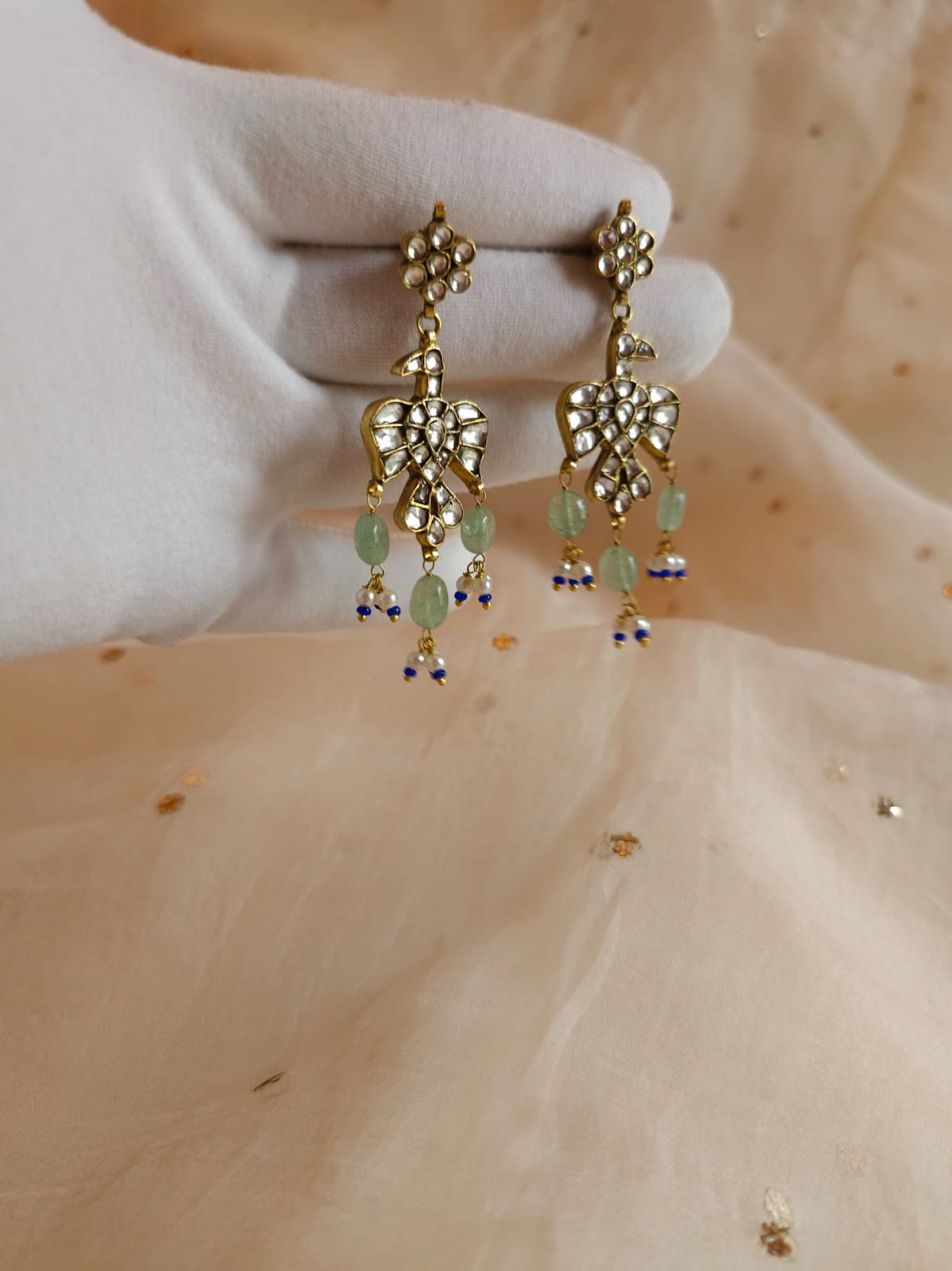 Ryul hawk pearl earrings
