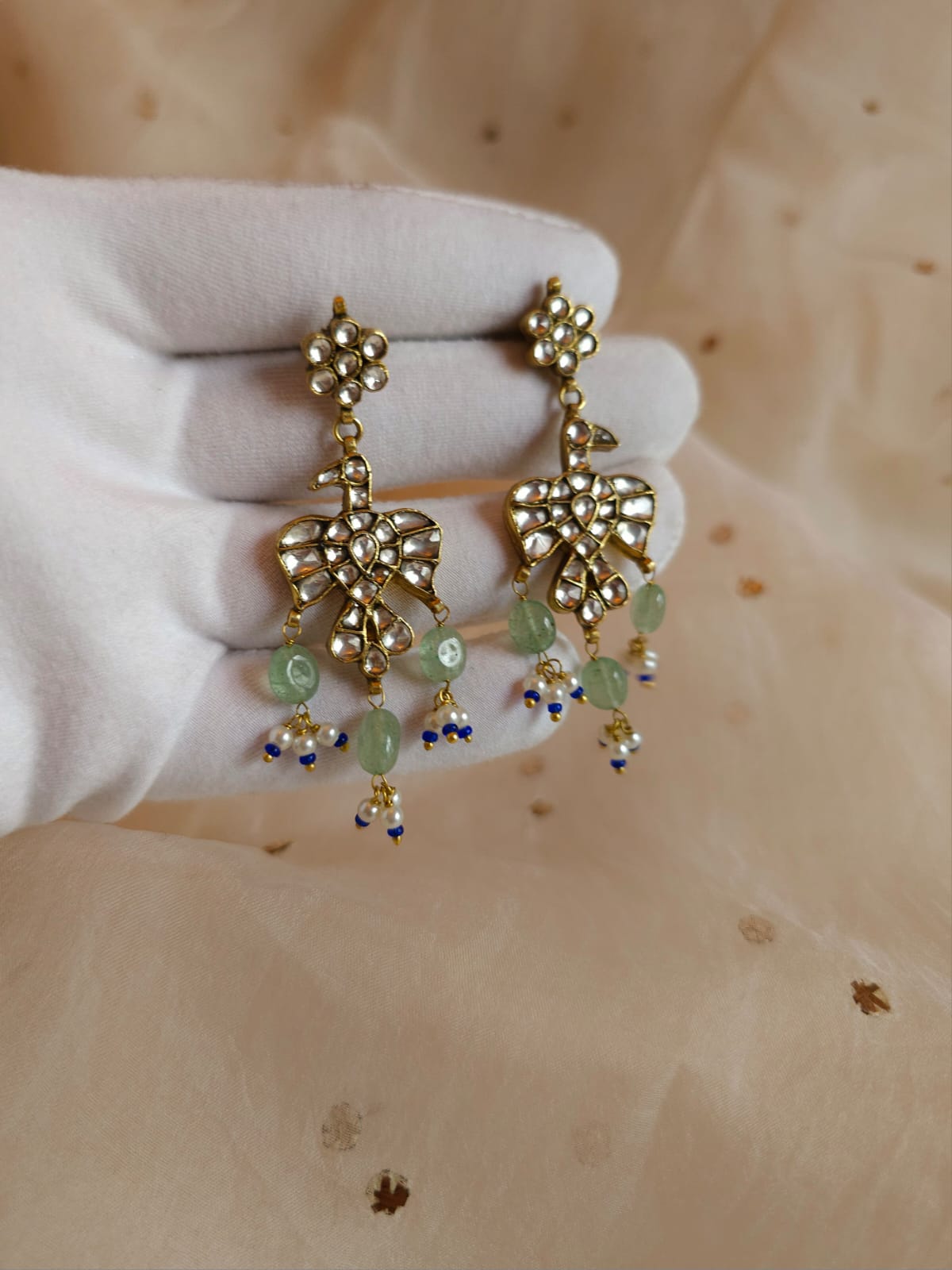 Ryul hawk pearl earrings
