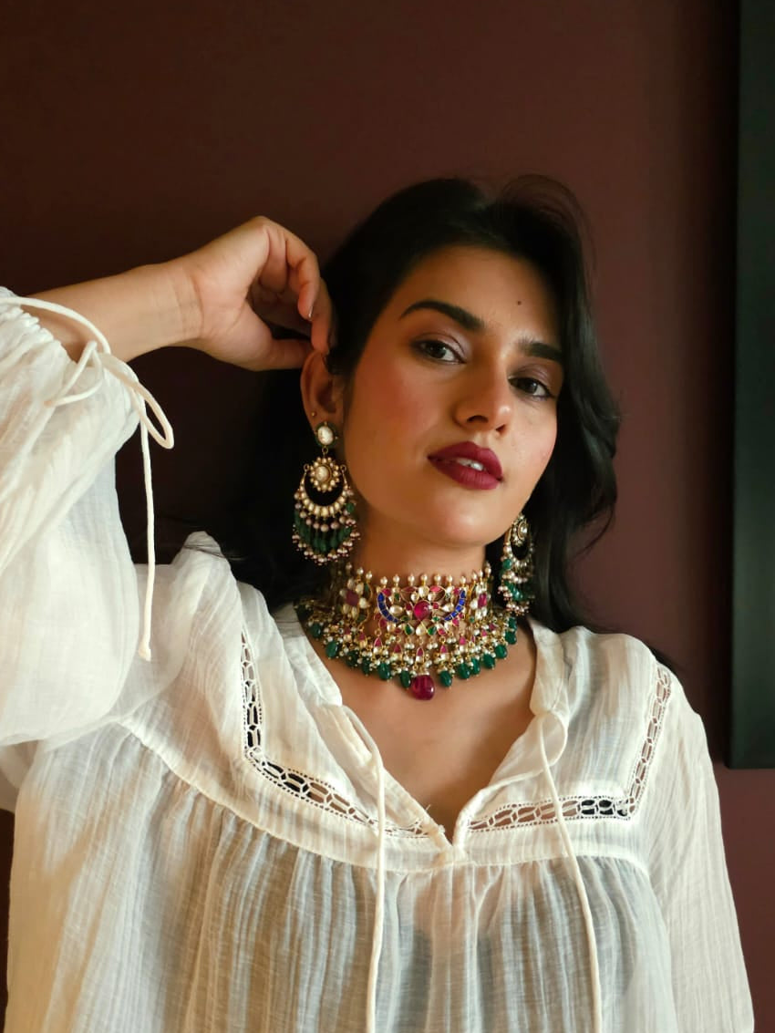 Harlequin vintage choker necklace