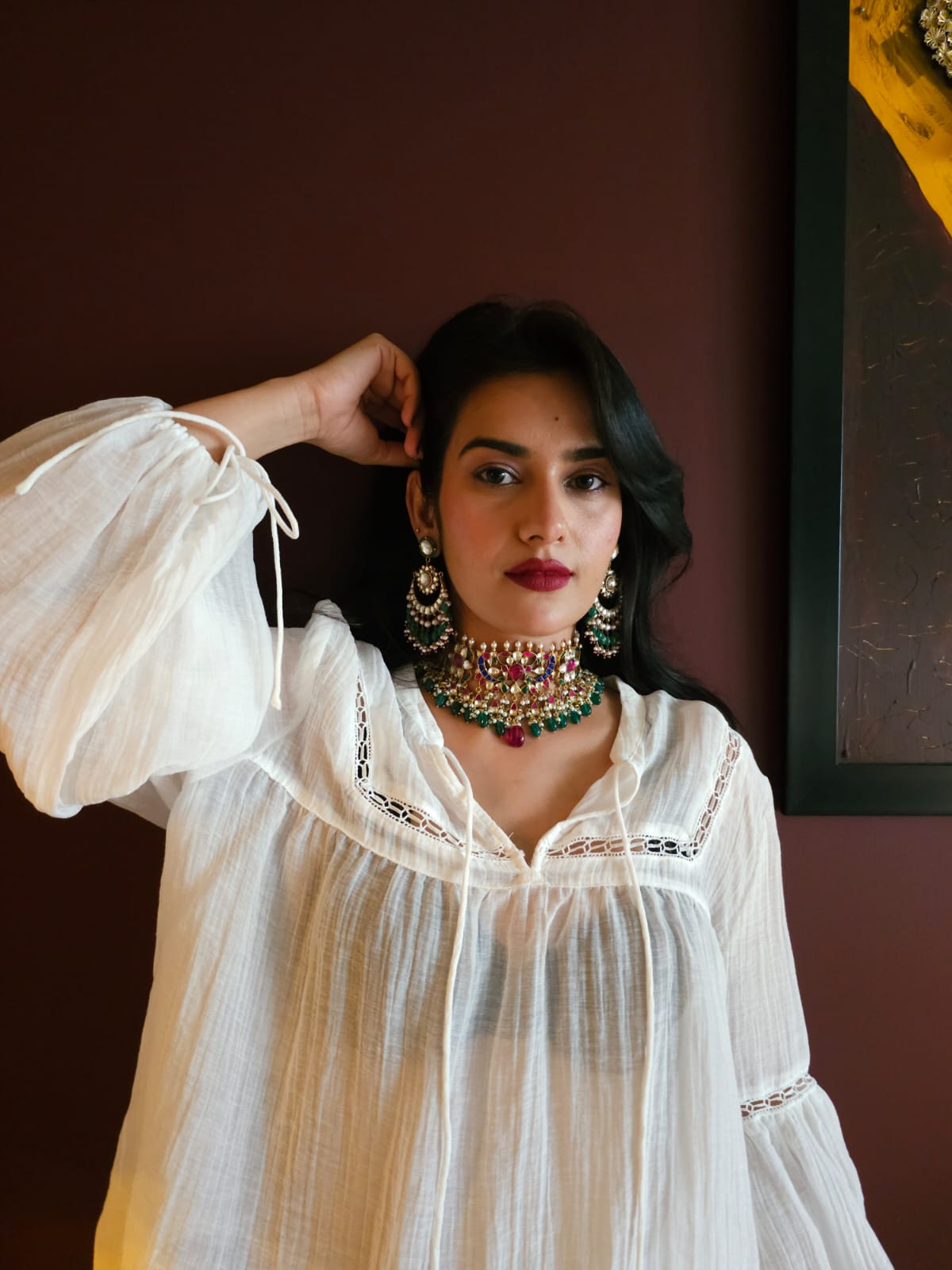 Harlequin vintage choker necklace