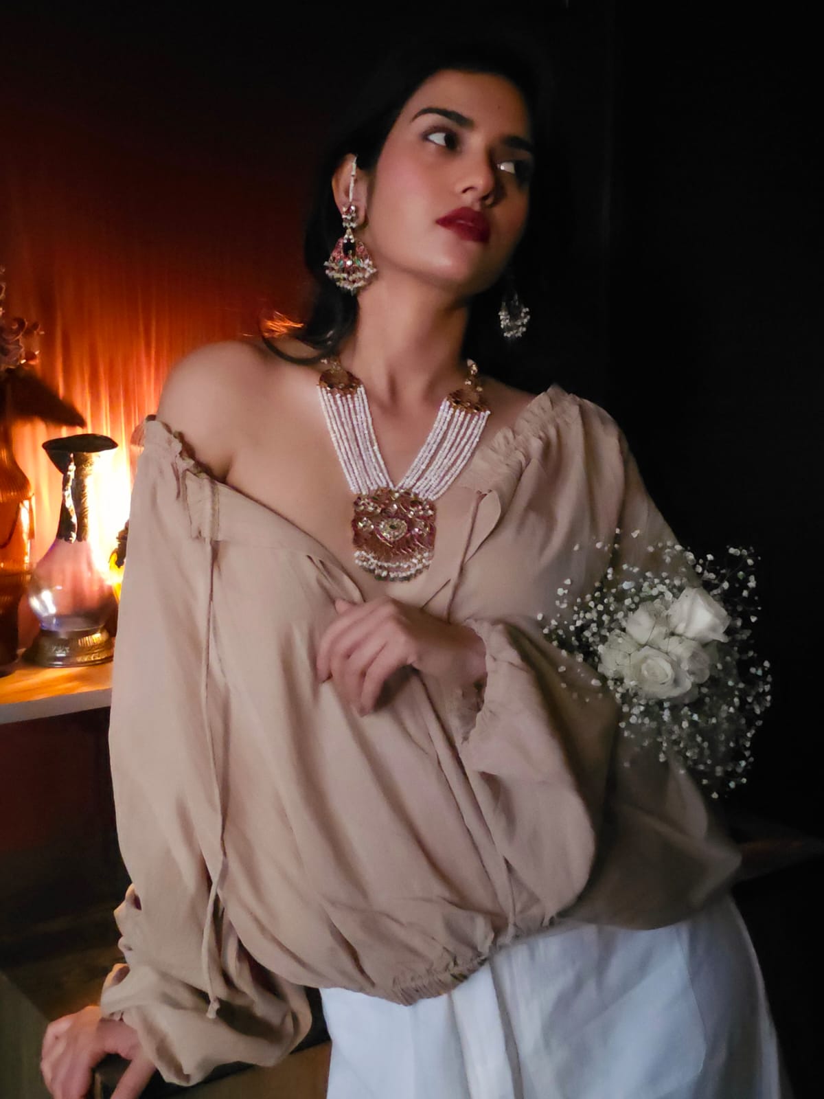 Pushkara queen necklace set