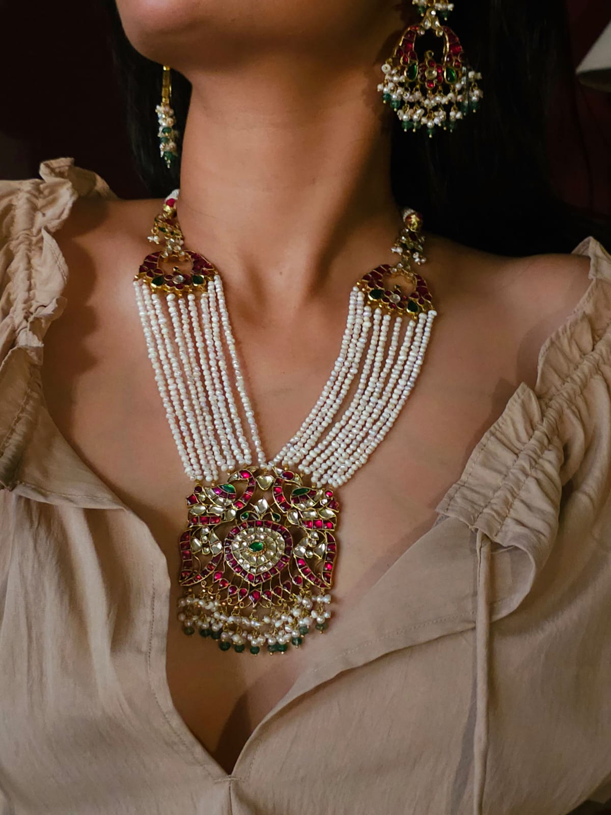 Pushkara queen necklace set