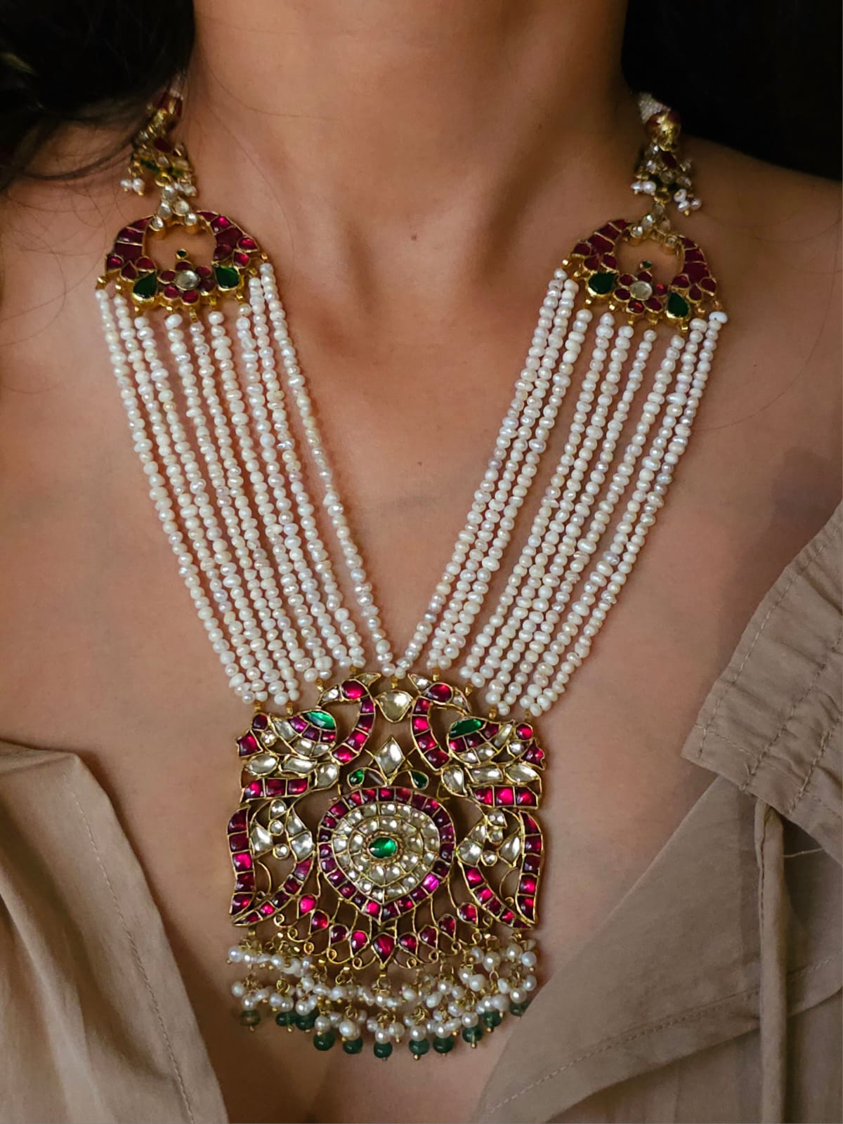 Pushkara queen necklace set
