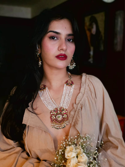 Pushkara queen necklace set