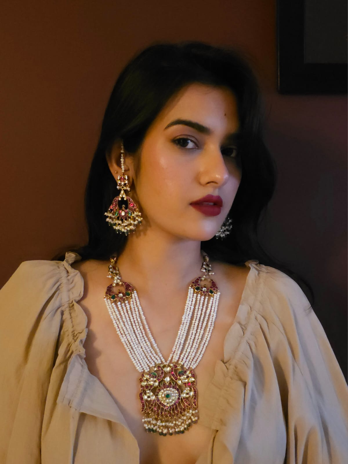 Pushkara queen necklace set