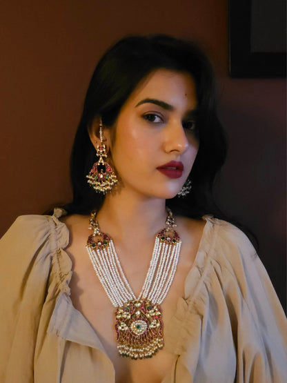 Pushkara queen necklace set