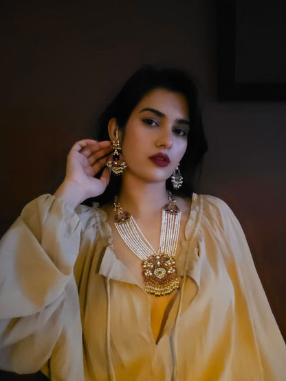 Pushkara queen necklace set
