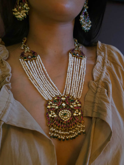Pushkara queen necklace set