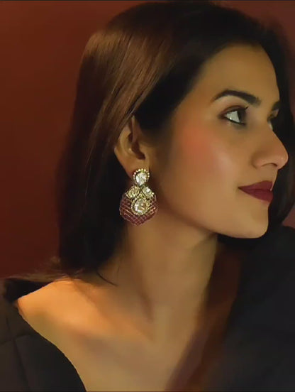 The rose dwar winter earrings