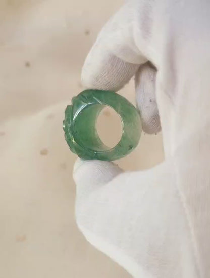 Carved rose ring