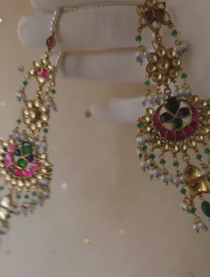 Vasant gangaur chandbali earrings