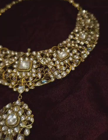 The brightness of 19th century silver necklace