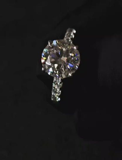 Three carat Moissanite ring