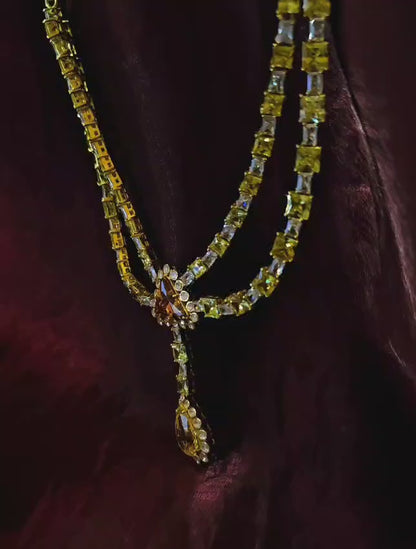 Sonja champagne silver necklace