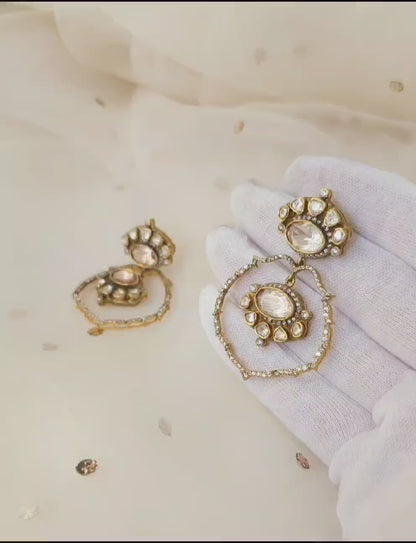 Golden rose dwar earrings