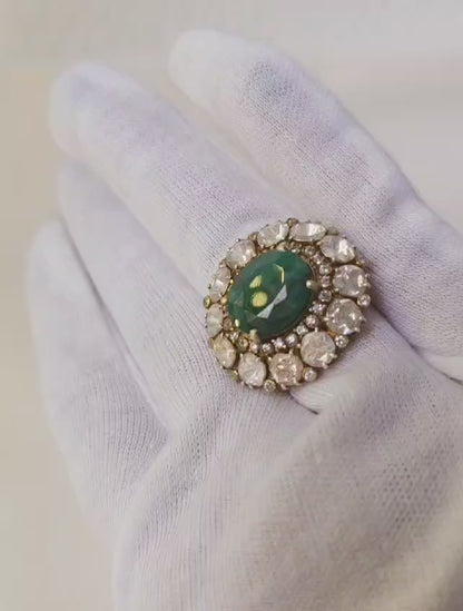 Chandra taal emerald ring