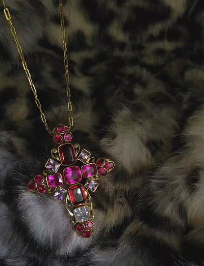 Karmel cross brooch pendant