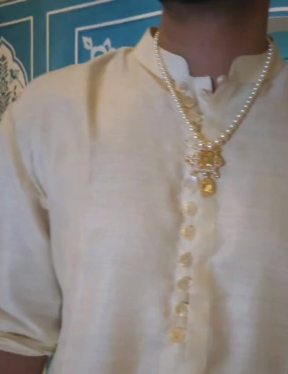 Cristal champagne silver necklace