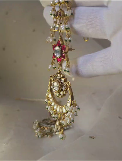 Scarlet lotus chandbali