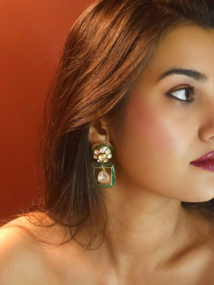 The third gate silver earrings
