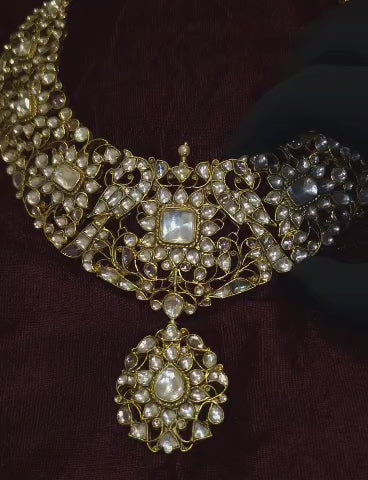 The brightness of 19th century silver necklace