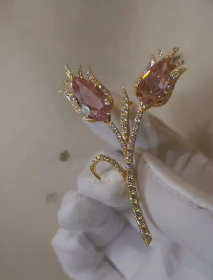 Florosa silver brooch