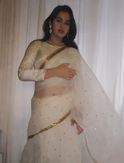 Carlton champagne silver earrings