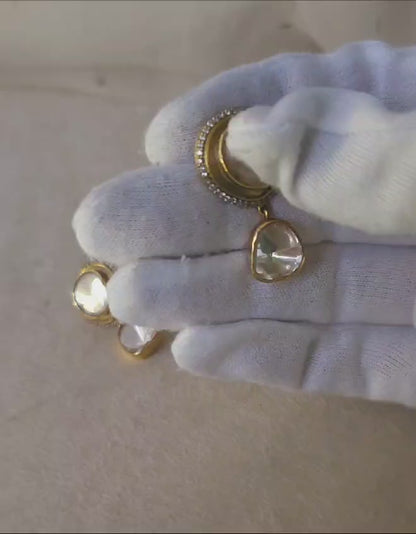 The chilly season silver moissanite earrings