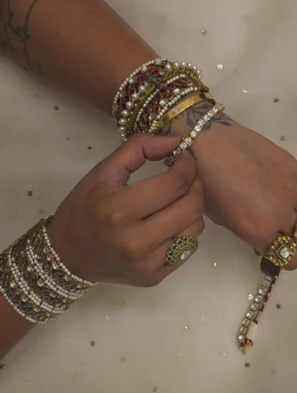 Seventeen carat moissanite bracelet