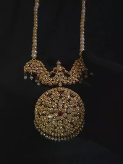 Brahmagiri silver moissanite necklace
