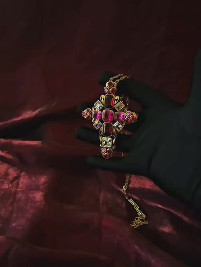 Karmel cross brooch pendant