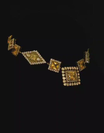 Carlton champagne silver necklace