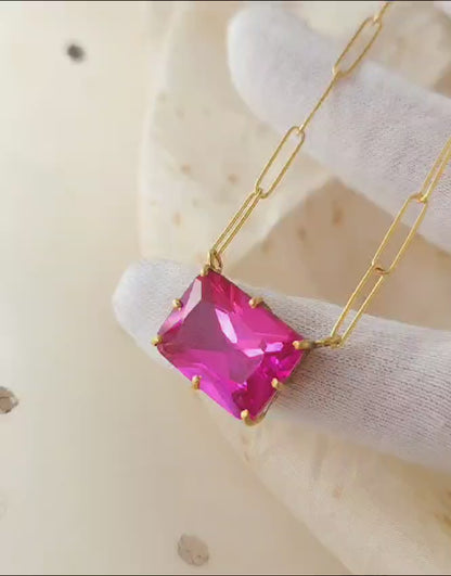 The ruby line silver necklace