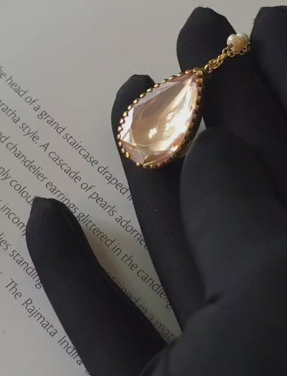 Champagne drop chain necklace